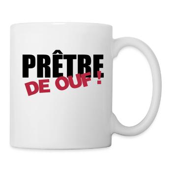 Priest Priester Prêtre Religion Cross Croix God - Mug - white - Right