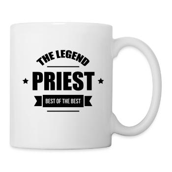 Priest Priester Prêtre Religion Cross Croix God - Mug - white - Right