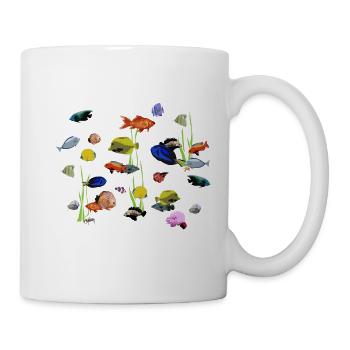 Poissons - Mug blanc - blanc - Droite