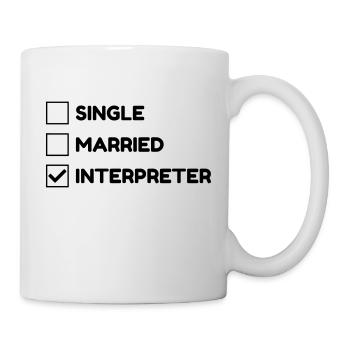 Dolmetscher / Übersetzer / Übersetzung / Job - Tasse - Weiß - Rechts