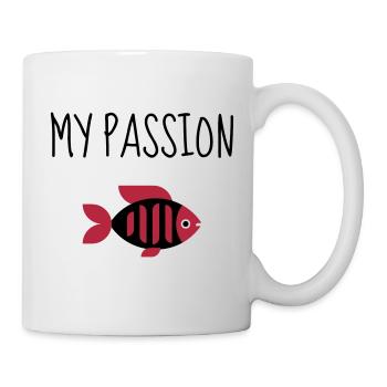 Aquaristik / Fisch / Aquarium / Aquarianer - Tasse - Weiß - Rechts
