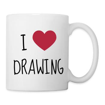Zeichnung / Zeichner / Drawing / Drawer - Tasse - Weiß - Rechts