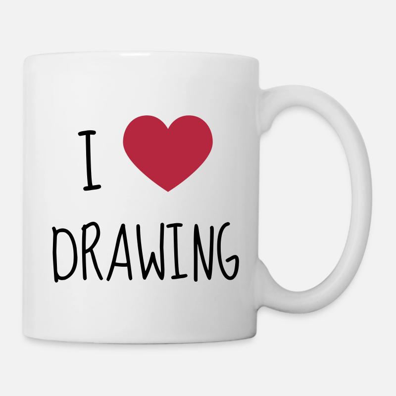 Dessin / Dessinateur / Drawing / Drawer - Mug blanc - blanc
