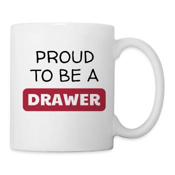 Zeichnung / Zeichner / Drawing / Drawer - Tasse - Weiß - Rechts