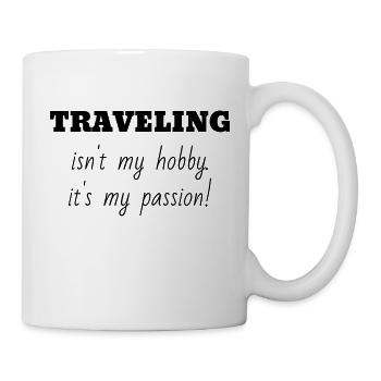 Reisen / Reisende / Urlaub / Tourismus - Tasse - Weiß - Rechts