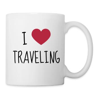 Reisen / Reisende / Urlaub / Tourismus - Tasse - Weiß - Rechts