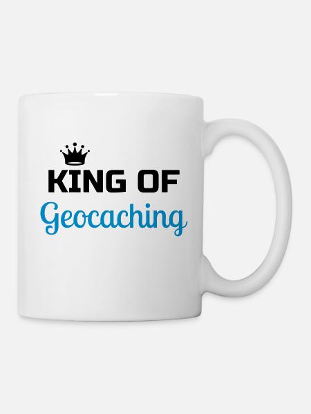 Geocaching / Geocacher / Kompass / Wald - Tasse - Weiß