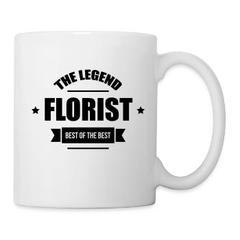 Florist / Blumenhändler / Blumengeschäft / Blume - Tasse - Weiß - Rechts