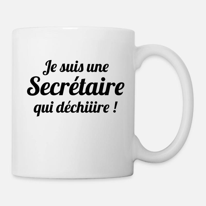 secrétaire / secrétariat / assistante / patron - Mug blanc - blanc
