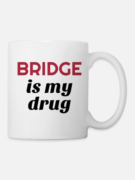 bridge / bridgeur / bridgeuse / cartes - Mug blanc - blanc