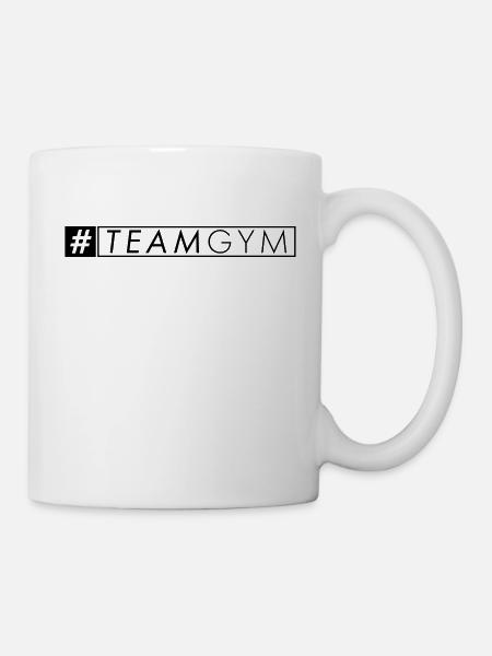 #team gym - Tasse - Weiß