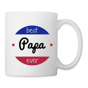 Papa Fête des Pères Naissance Bébé Anniversaire - Mug blanc - blanc - Droite