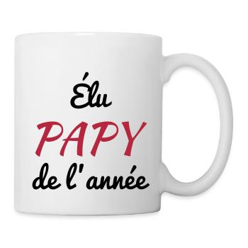 Papy Papi Grand-Père Retraite famille - Mug blanc - blanc - Droite