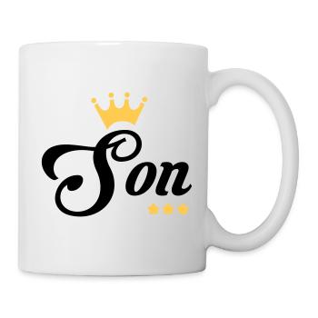 Sohn / Tochter / Familie / Mädchen - Tasse - Weiß - Rechts