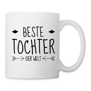 Sohn / Tochter / Familie / Mädchen - Tasse - Weiß - Rechts
