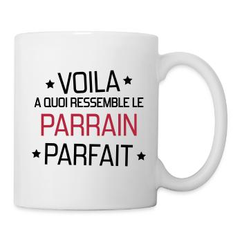 Parrain / Marraine / Filleule / Filleul - Mug blanc - blanc - Droite