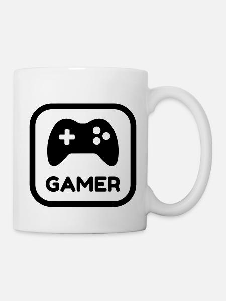 gamer gaming geek game spiel spieler - Tasse - Weiß