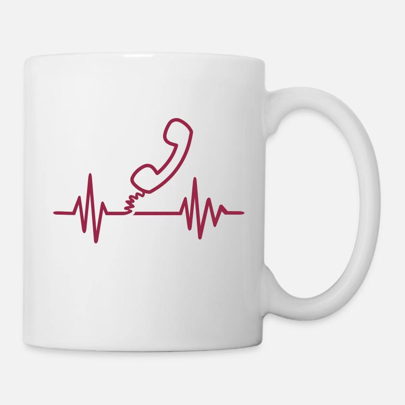 Téléphone - Mug blanc - blanc
