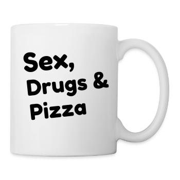 Pizza / pizzaiolo / Italien / Burger - Tasse - Weiß - Rechts