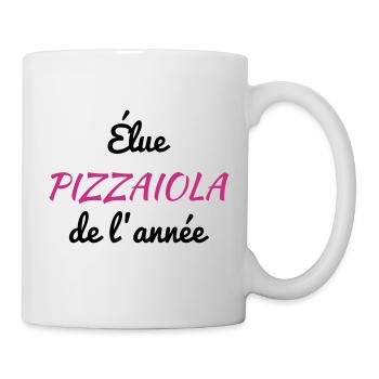 Pizza / pizzaiolo / Italien / Burger - Tasse - Weiß - Rechts