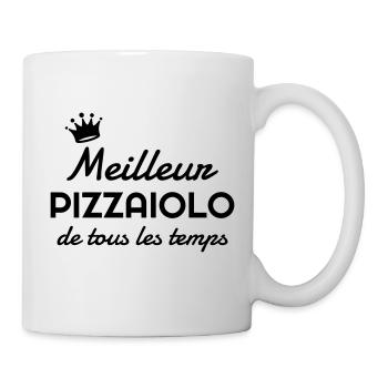 Pizza / pizzaiolo / Italien / Burger - Tasse - Weiß - Rechts