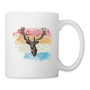 Hirsch - Tasse - Weiß - Rechts