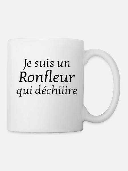 Ronfler / Ronfleur / Ronfleuse / Ronflement - Mug blanc - blanc