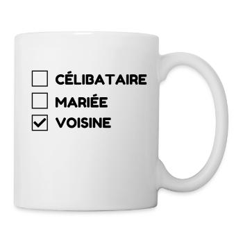 Nachbar / Nachbarschaft / Nachbarin / Haus - Tasse - Weiß - Rechts