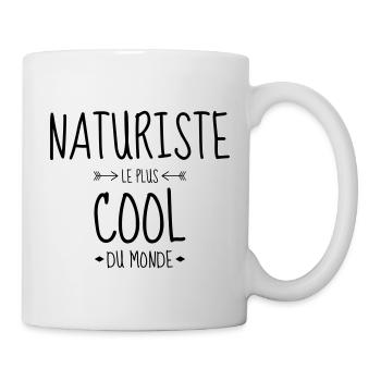 Naturism Naturist FKK Naturisme Naturiste Nudist - Mug - white - Right
