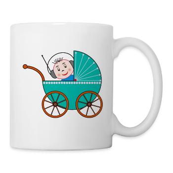 Kinderwagen / Buggy / Baby - Tasse - Weiß - Rechts