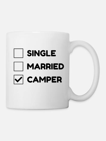 Campingplatz / Camper / Camping / Camp - Tasse - Weiß