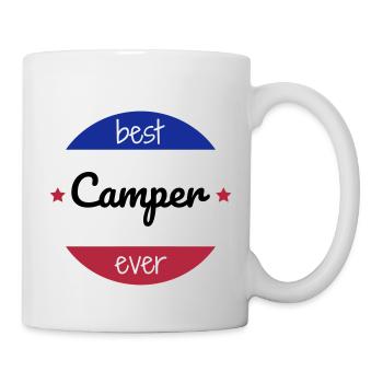 Campingplatz / Camper / Camping / Camp - Tasse - Weiß - Rechts