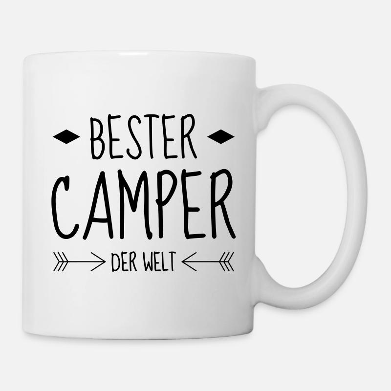 Campingplatz / Camper / Camping / Camp - Tasse - Weiß