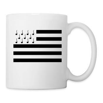 Drapeau Bretagne musique - Mug blanc - blanc - Droite