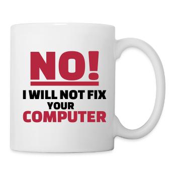 Computer - Tasse - Weiß - Rechts