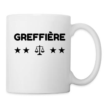 greffier / greffe / tribunal / justice / juge - Mug blanc - blanc - Droite