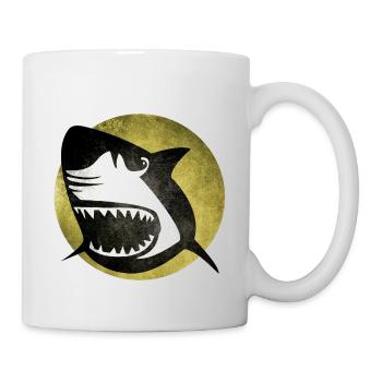 Requin Vintage - Mug blanc - blanc - Droite