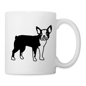 Boston Terrier - Tasse - Weiß - Rechts