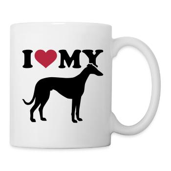 Whippet - Tasse - Weiß - Rechts