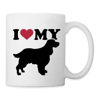 English Springer Spaniel - Tasse - Weiß - Rechts