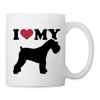 Zwergschnauzer - Tasse - Weiß - Rechts