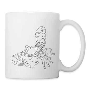 Skorpion Linien - Tasse - Weiß - Rechts