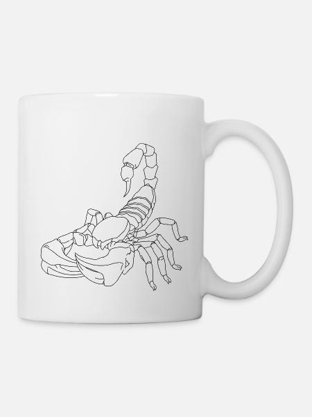 Scorpion lignes - Mug blanc - blanc