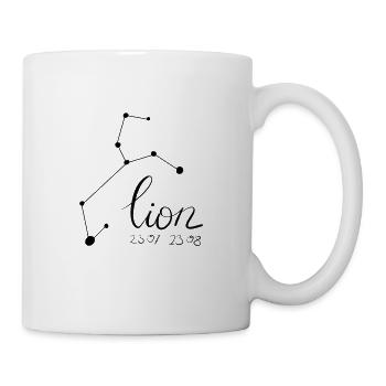 Lion signe astrologique - Mug blanc - blanc - Droite