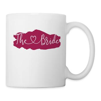 Personalisable bride heart splash 1 - Mug blanc - blanc - Droite