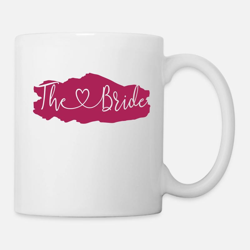 Personalisierbar bride heart splash 1 - Tasse - Weiß