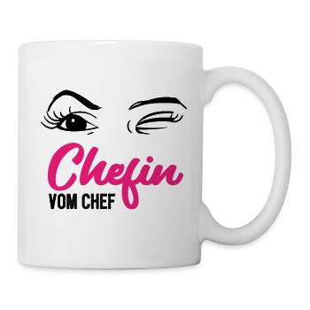 Chefin vom Chef - Geschäftsführer CEO Boss Leiter - Tasse - Weiß - Rechts