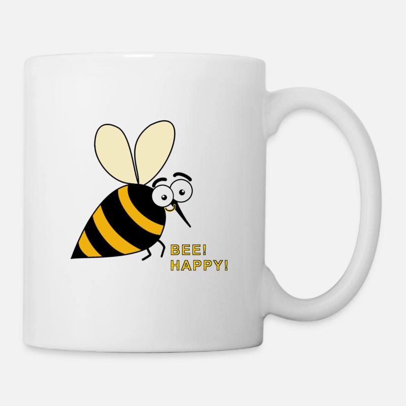 Bee happy! bee - Mug - white