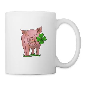 Glücksschwein - Mug - white - Right