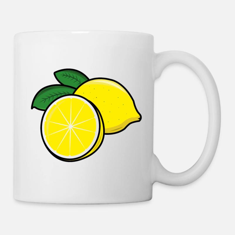 Zitrone - Tasse - Weiß